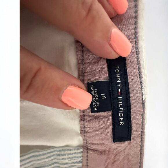 Tommy Hilfiger White Cotton Ankle Slim Fit Chino Trousers (14) - Picture 10 of 13